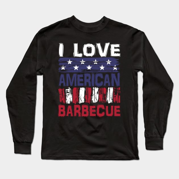 I Love American Barbecue Long Sleeve T-Shirt by Nerd_art